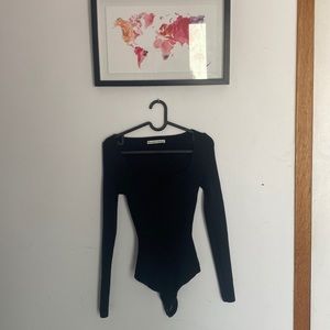 Abercrombie & Fitch knitted black bodysuit